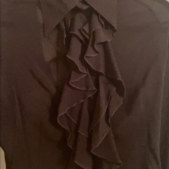 Black open back blouse circa 1990 - Picture 3 of 6